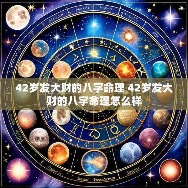 42岁发大财的八字命理 42岁发大财的八字命理怎么样