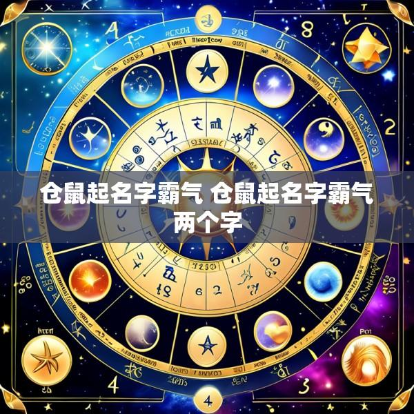 仓鼠起名字霸气 仓鼠起名字霸气两个字