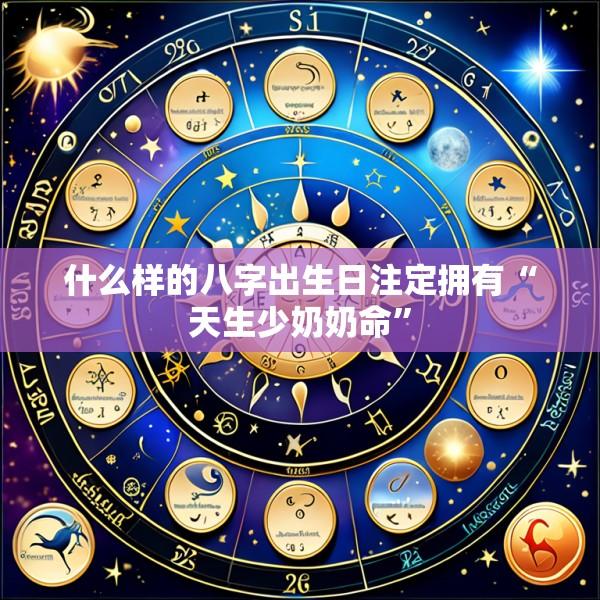 什么样的八字出生日注定拥有“天生少奶奶命”