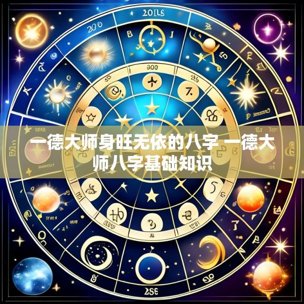 一德大师身旺无依的八字 一德大师八字基础知识