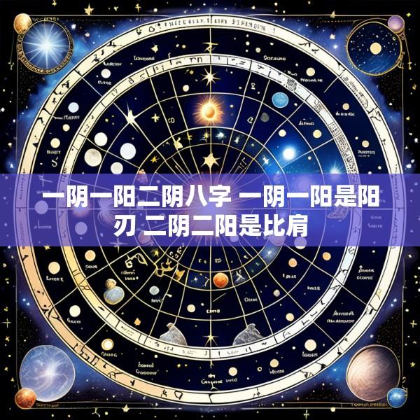 一阴一阳二阴八字 一阴一阳是阳刃 二阴二阳是比肩