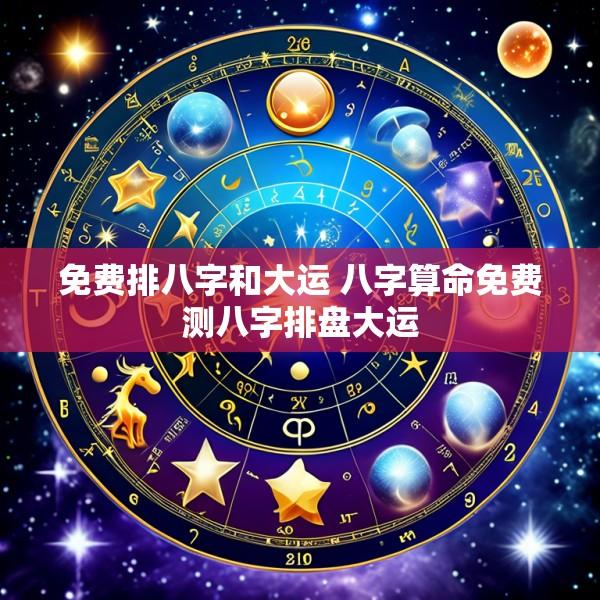 免费排八字和大运 八字算命免费测八字排盘大运