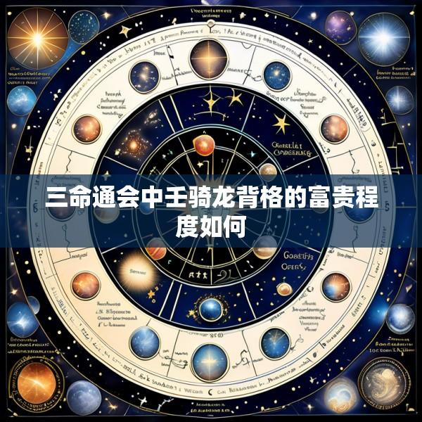 三命通会中壬骑龙背格的富贵程度如何