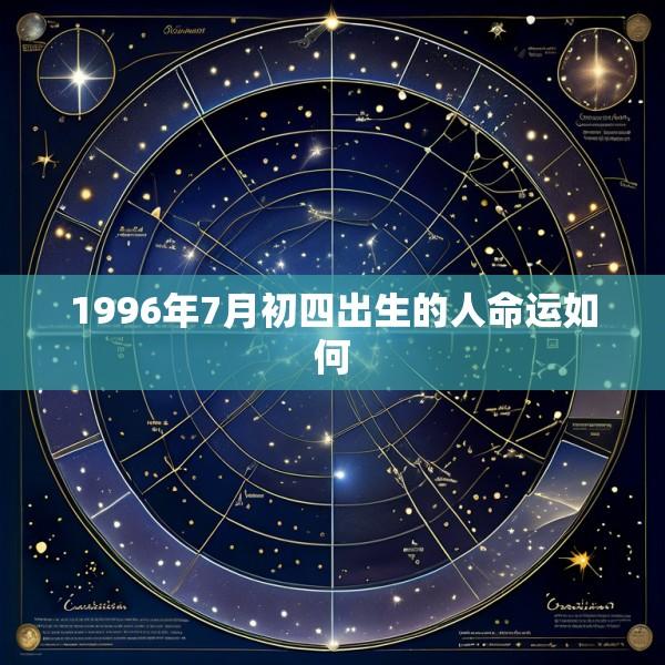 1996年7月初四出生的人命运如何