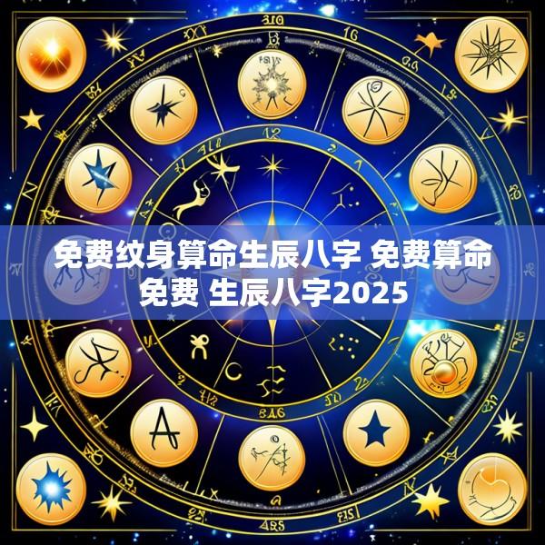 免费纹身算命生辰八字 免费算命免费 生辰八字2025