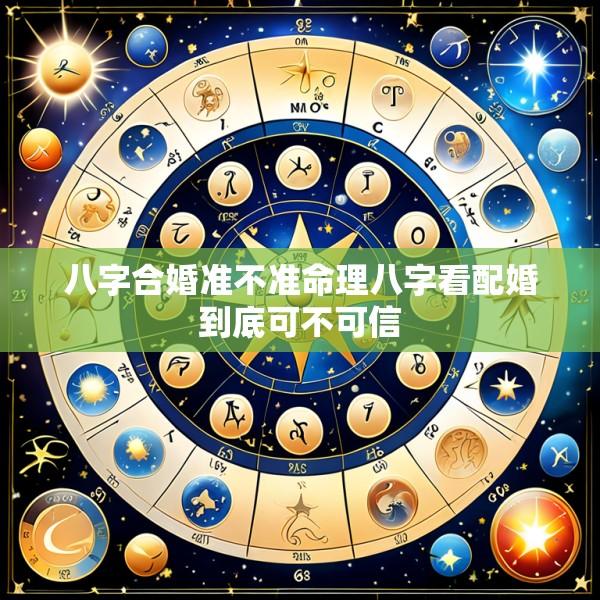 八字合婚准不准命理八字看配婚到底可不可信