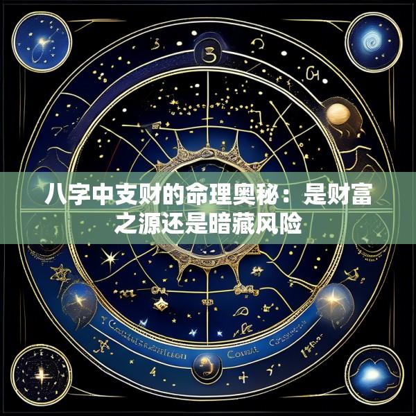 八字中支财的命理奥秘：是财富之源还是暗藏风险