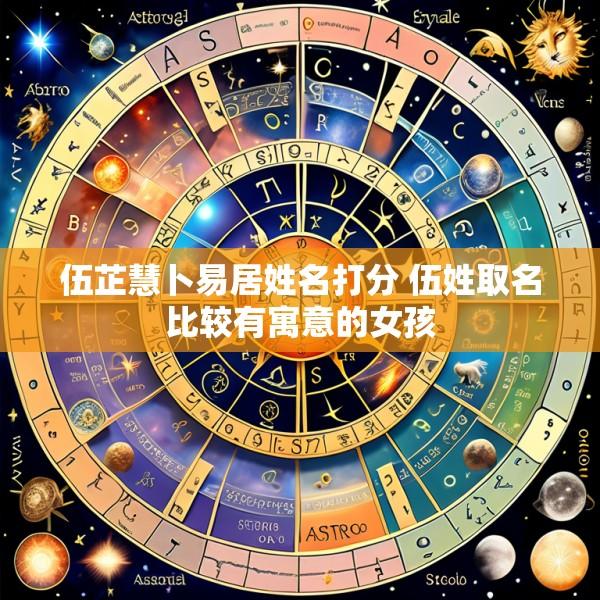 伍芷慧卜易居姓名打分 伍姓取名比较有寓意的女孩
