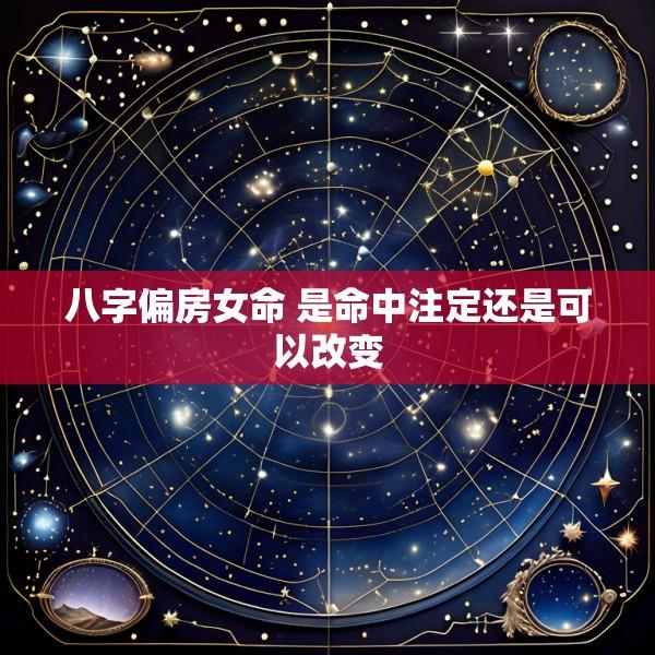 八字偏房女命 是命中注定还是可以改变