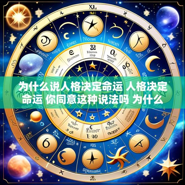为什么说人格决定命运 人格决定命运 你同意这种说法吗 为什么