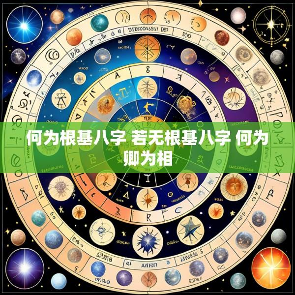 何为根基八字 若无根基八字 何为卿为相