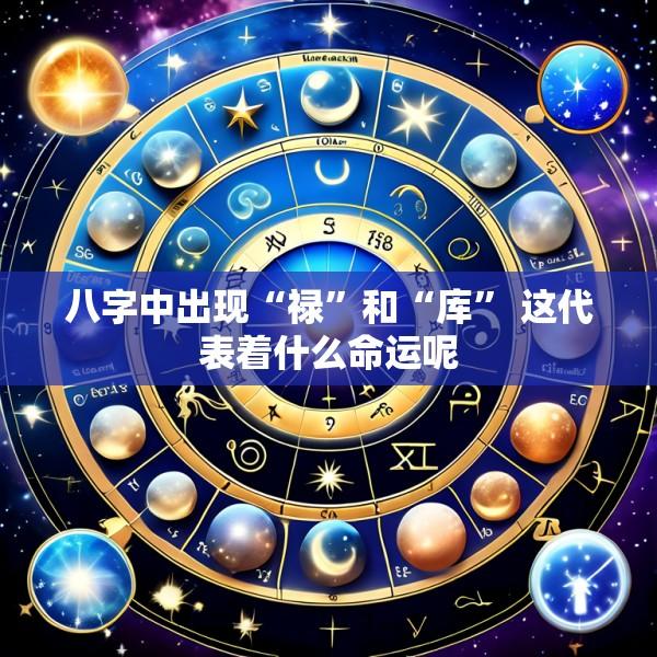 八字中出现“禄”和“库” 这代表着什么命运呢