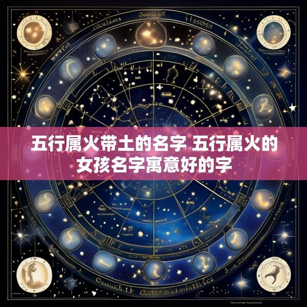 五行属火带土的名字 五行属火的女孩名字寓意好的字