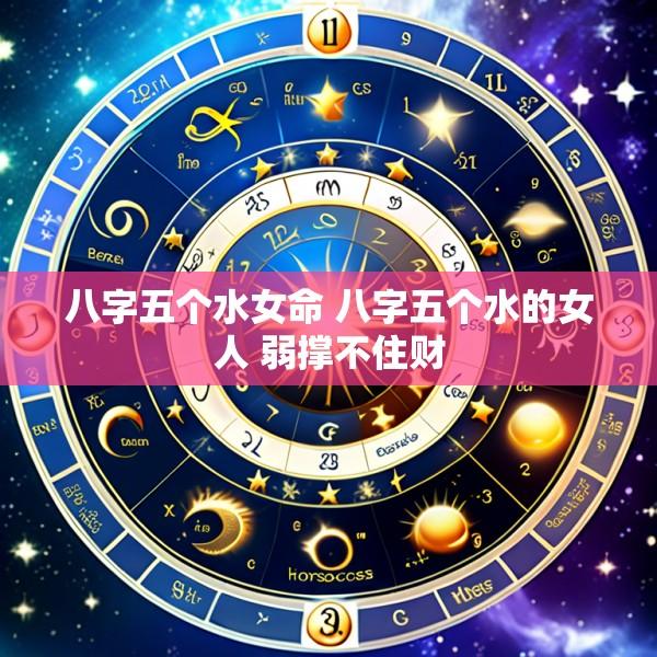 八字五个水女命 八字五个水的女人 弱撑不住财