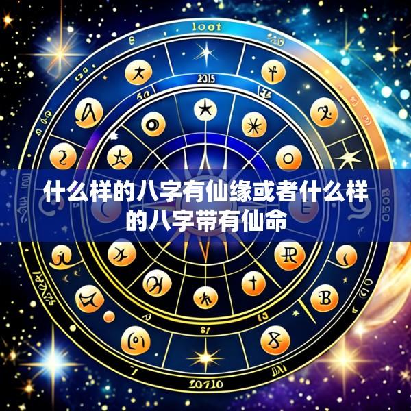 什么样的八字有仙缘或者什么样的八字带有仙命