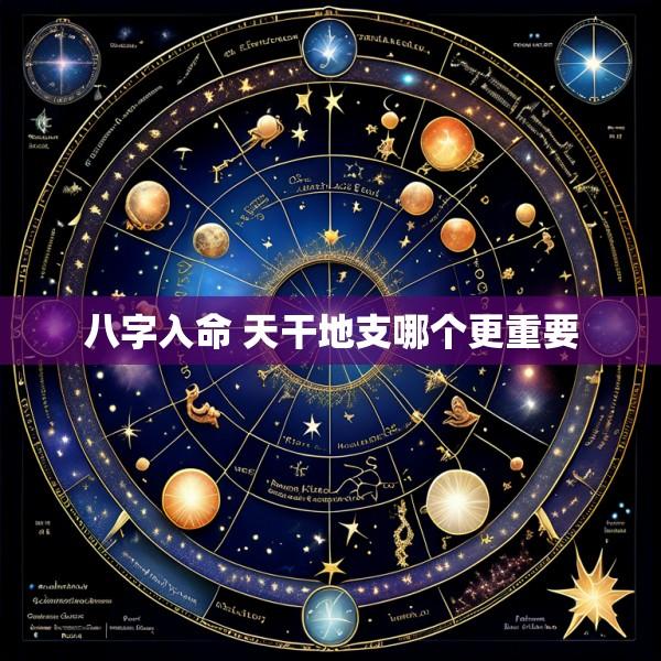 八字入命 天干地支哪个更重要