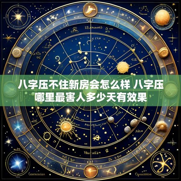 八字压不住新房会怎么样 八字压哪里最害人多少天有效果