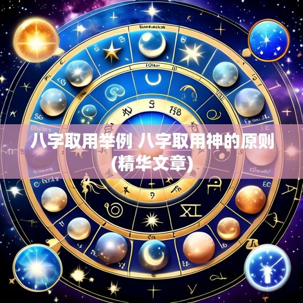 八字取用举例 八字取用神的原则(精华文章)