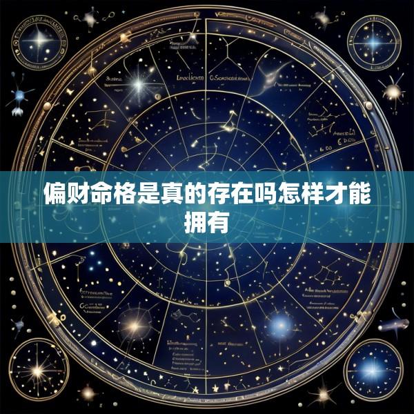 偏财命格是真的存在吗怎样才能拥有