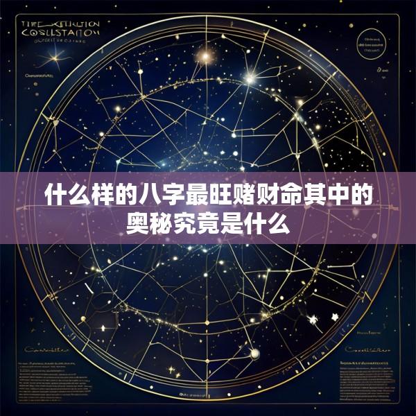 什么样的八字最旺赌财命其中的奥秘究竟是什么