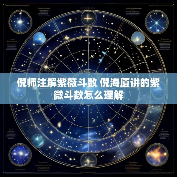 倪师注解紫薇斗数 倪海厦讲的紫微斗数怎么理解