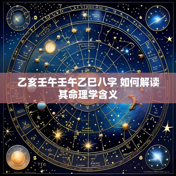 乙亥壬午壬午乙巳八字 如何解读其命理学含义