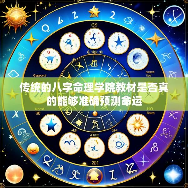传统的八字命理学院教材是否真的能够准确预测命运