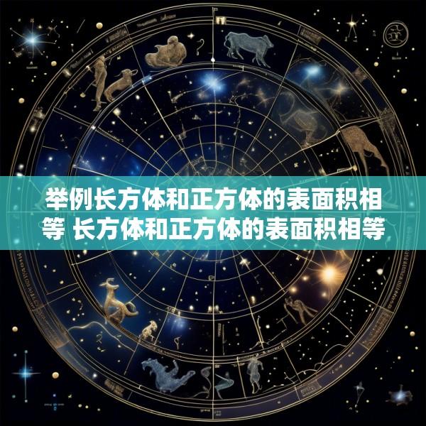 举例长方体和正方体的表面积相等 长方体和正方体的表面积相等它们的体积也一定相等对吗