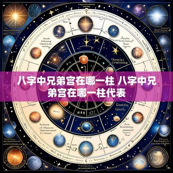 八字中兄弟宫在哪一柱 八字中兄弟宫在哪一柱代表