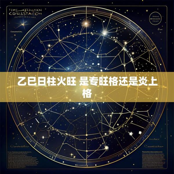 乙巳日柱火旺 是专旺格还是炎上格