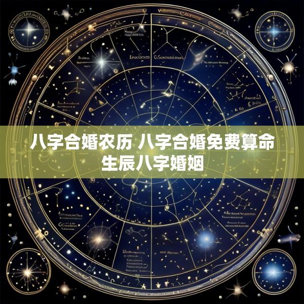 八字合婚农历 八字合婚免费算命生辰八字婚姻