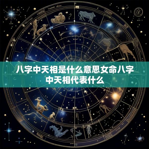 八字中天相是什么意思女命八字中天相代表什么