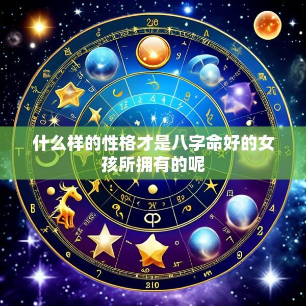 什么样的性格才是八字命好的女孩所拥有的呢