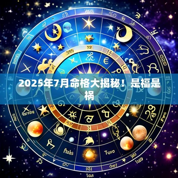 2025年7月命格大揭秘！是福是祸