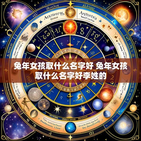 兔年女孩取什么名字好 兔年女孩取什么名字好李姓的