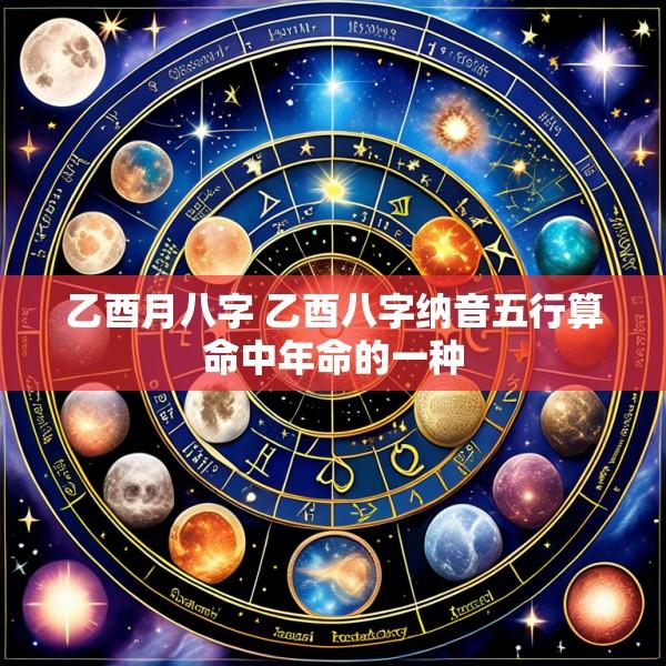 乙酉月八字 乙酉八字纳音五行算命中年命的一种