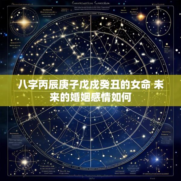 八字丙辰庚子戊戍癸丑的女命 未来的婚姻感情如何