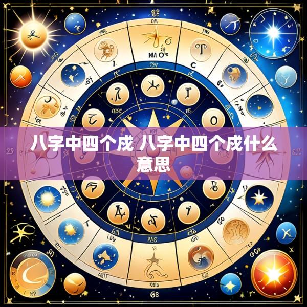 八字中四个戍 八字中四个戍什么意思