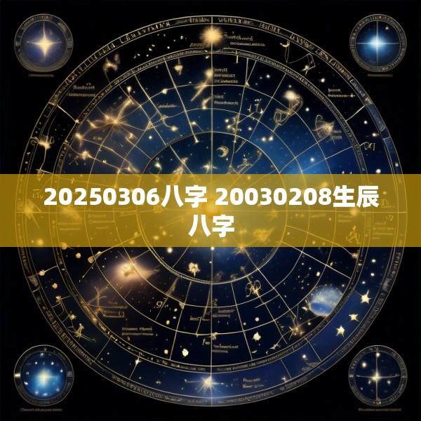 20250306八字 20030208生辰八字