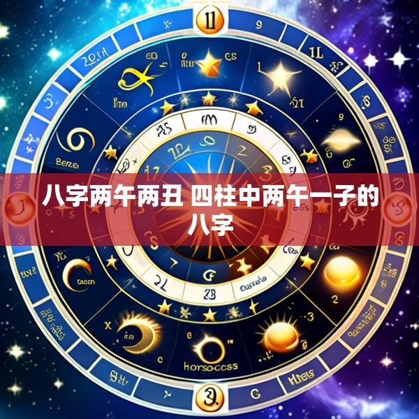 八字两午两丑 四柱中两午一子的八字