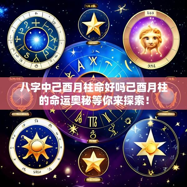 八字中己酉月柱命好吗己酉月柱的命运奥秘等你来探索！