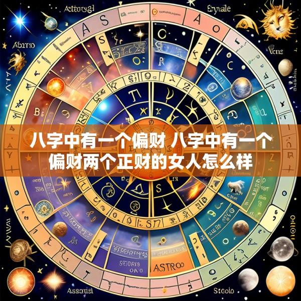 八字中有一个偏财 八字中有一个偏财两个正财的女人怎么样