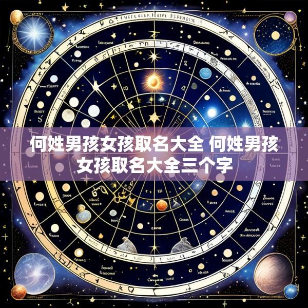 何姓男孩女孩取名大全 何姓男孩女孩取名大全三个字