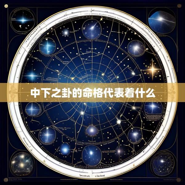 中下之卦的命格代表着什么