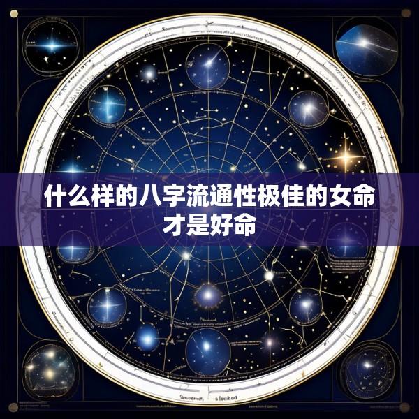 什么样的八字流通性极佳的女命才是好命