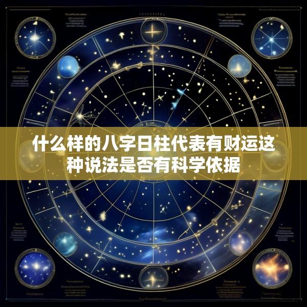 什么样的八字日柱代表有财运这种说法是否有科学依据
