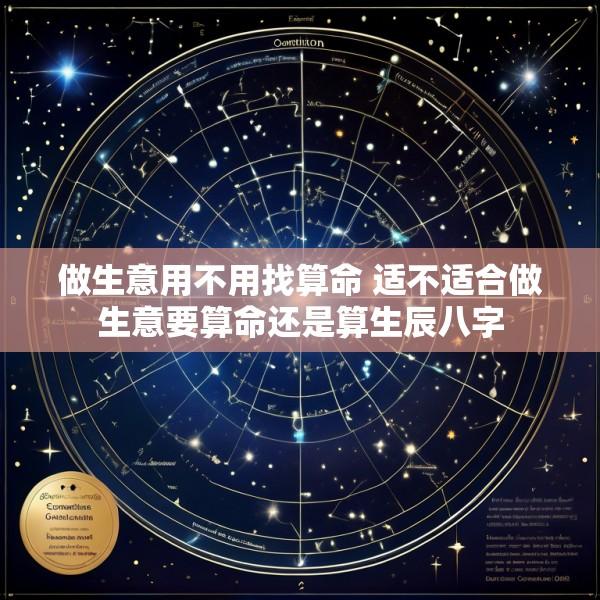 做生意用不用找算命 适不适合做生意要算命还是算生辰八字
