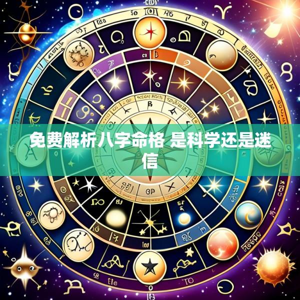 免费解析八字命格 是科学还是迷信
