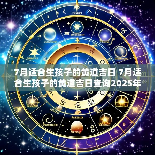 7月适合生孩子的黄道吉日 7月适合生孩子的黄道吉日查询2025年