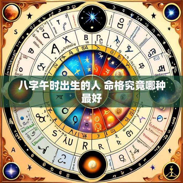 八字午时出生的人 命格究竟哪种最好